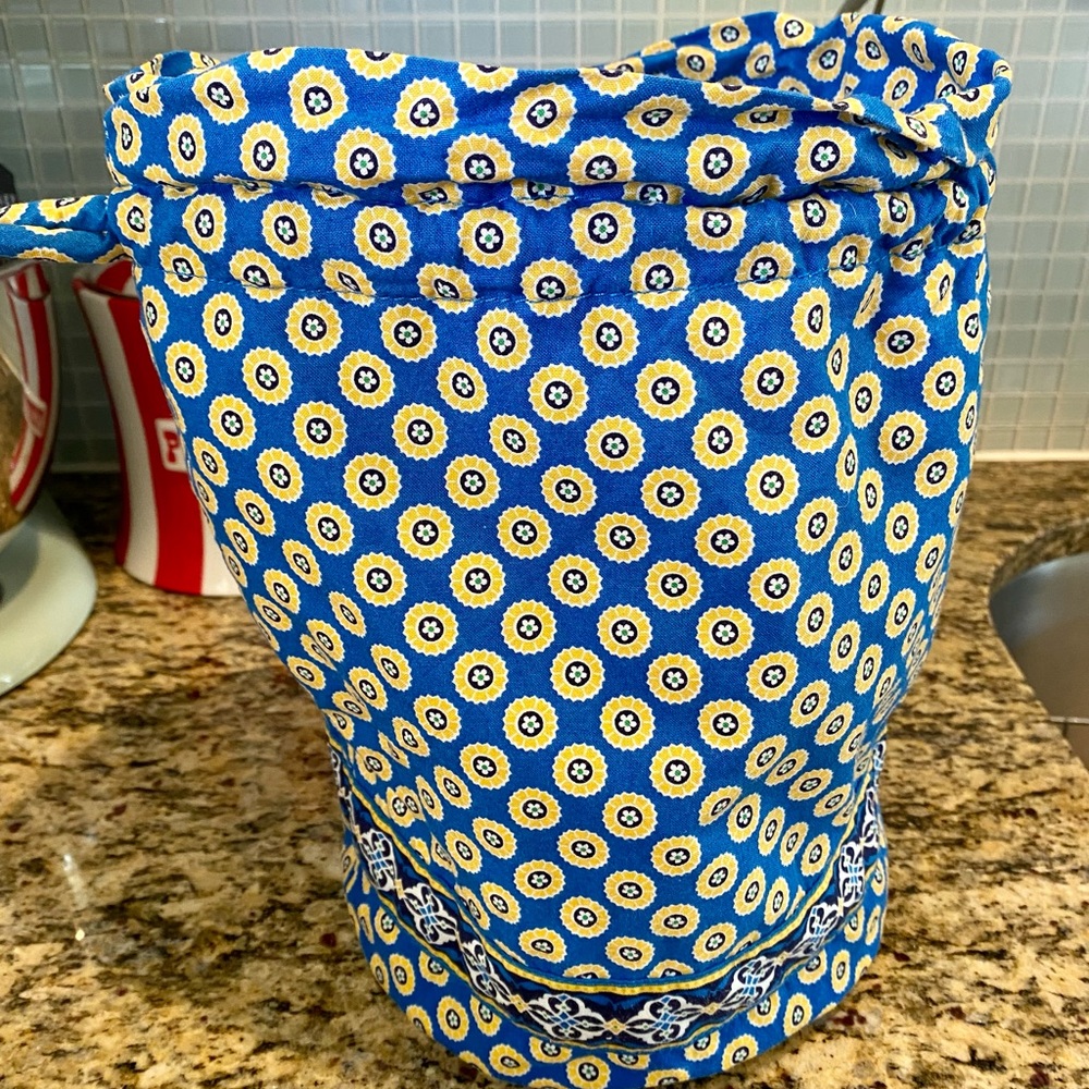 Vintage Vera Bradley ditty bag blue yellow white